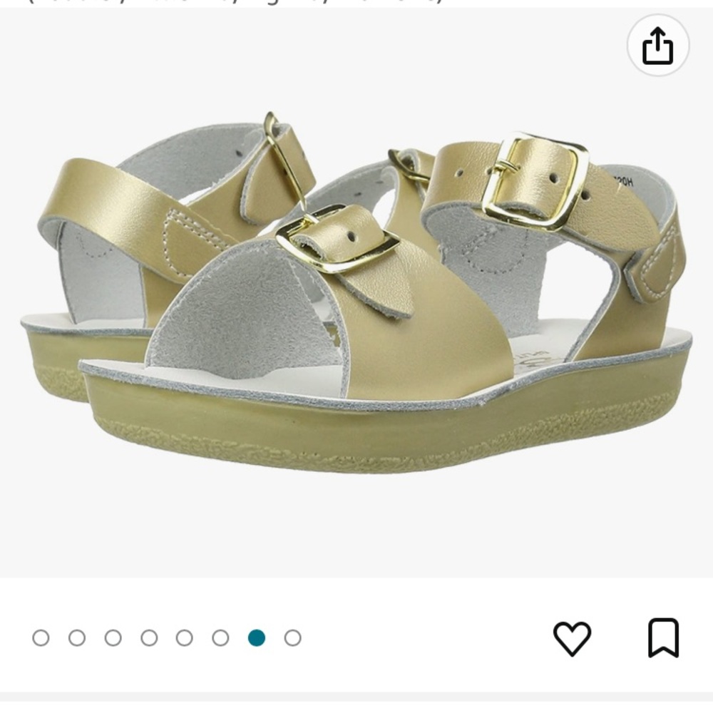 Gold salt water surfer sandals girls size 10
